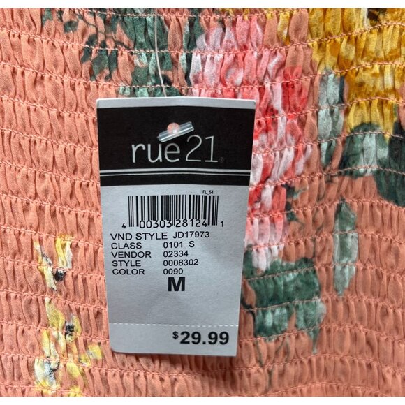 Rue 21 -Women's Summer Sleeveless High Low Hem Ruffle Floral Dress- Pink -Medium - Picture 8 of 16